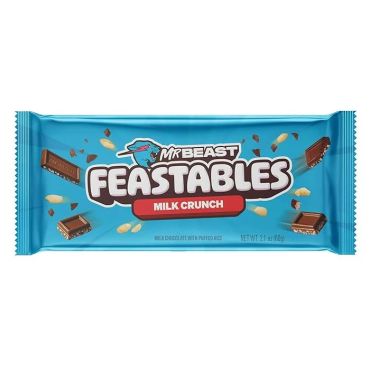Mrbeast Feastables Milk Crunch Chocolate Bar, 60G